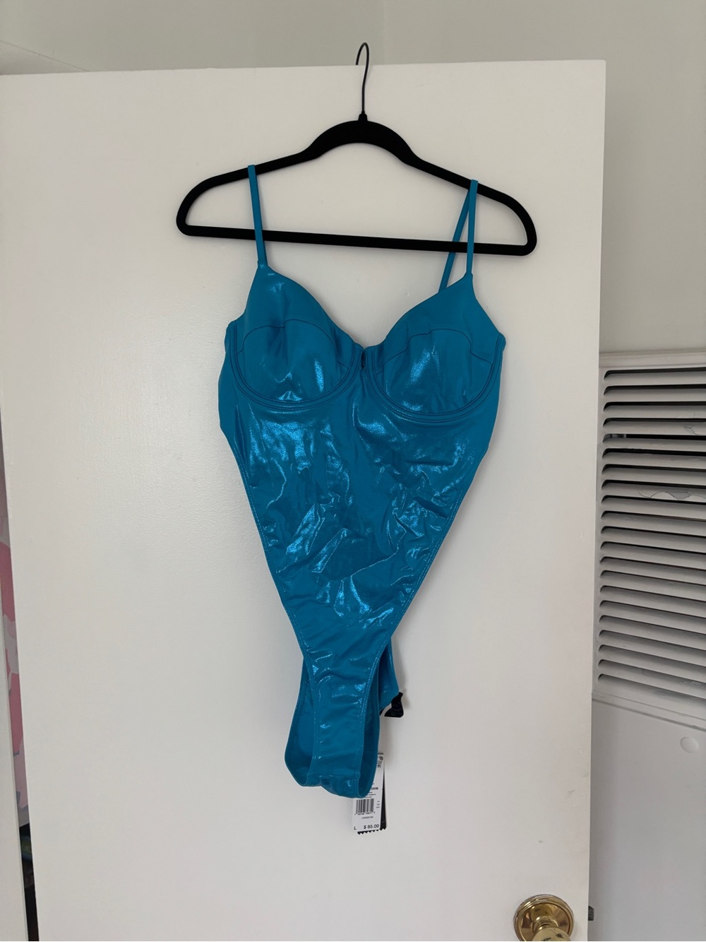 Turquoise Strappy One-Piece Bodysuit